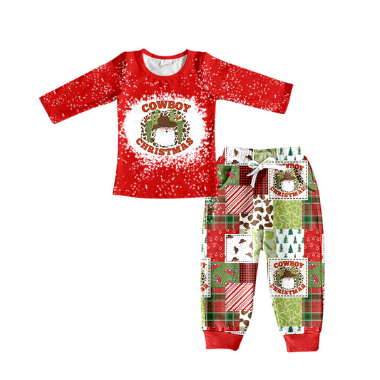 Baby Boys Cowboy Red Tops Pants Clothes Sets Preorder