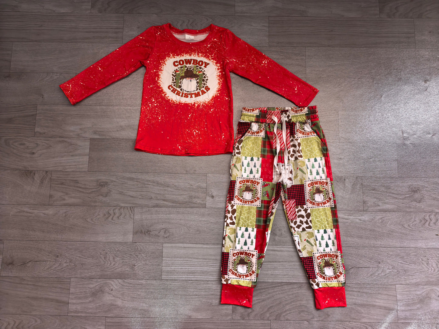 Baby Boys Cowboy Red Tops Pants Clothes Sets Preorder
