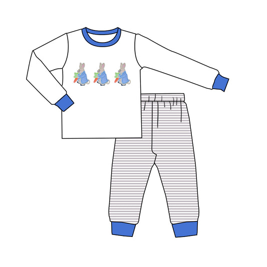 Baby Boys Long Sleeve Easter Rabbit Shirts Tee Shirts Stripes Pants Clothes Sets preorder