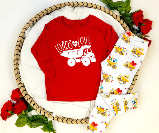 Baby Boys Red Loads Love Van Top Pants Valentines Clothes Sets preorder