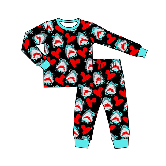 Baby Boys Valentines Sharks Tee Shirts Pants Pajamas Clothes Sets Preorder