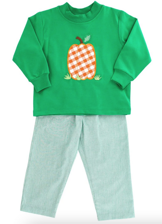 Baby Boys Pumpkin Long Sleeve Top Pants Clothes Sets Preorder