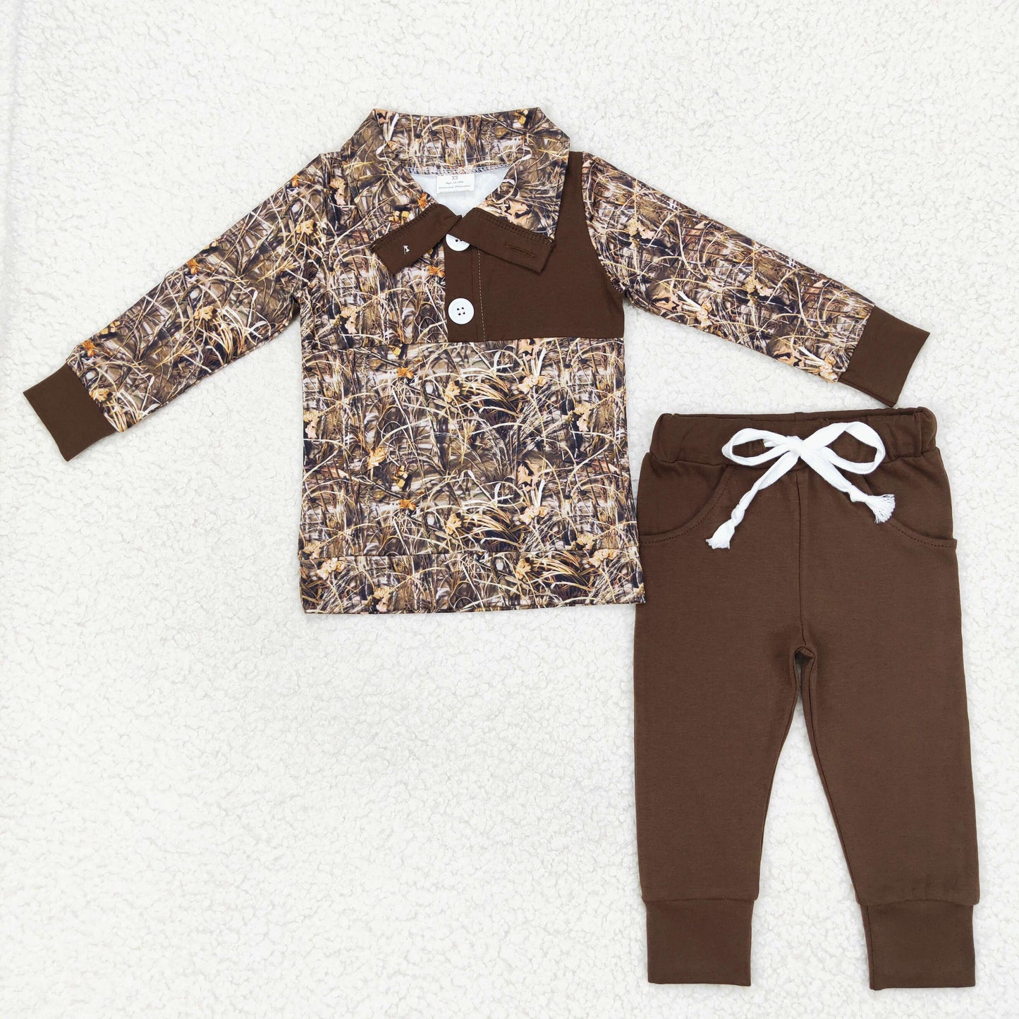 Sibling Brother Baby Boys Camouflage Pullovers Tops Pants Clothes Sets