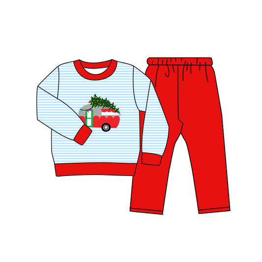 Baby Boys Christmas Car Tree Shirt Pants Clothes Sets Preorder