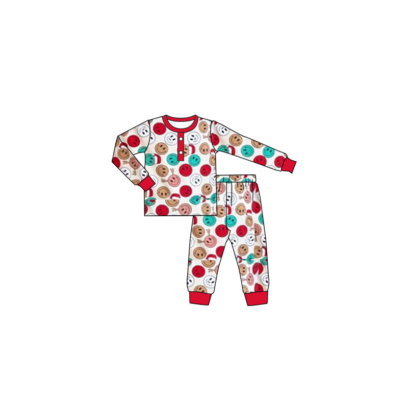 Baby Toddler Christmas Smile Deer Top Pants Bamboo Pajamas Clothes Sets Preorder