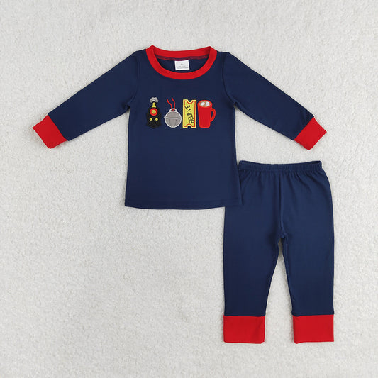 Baby Boys Christmas Train Shirts Pants Pajamas Clothes Sets