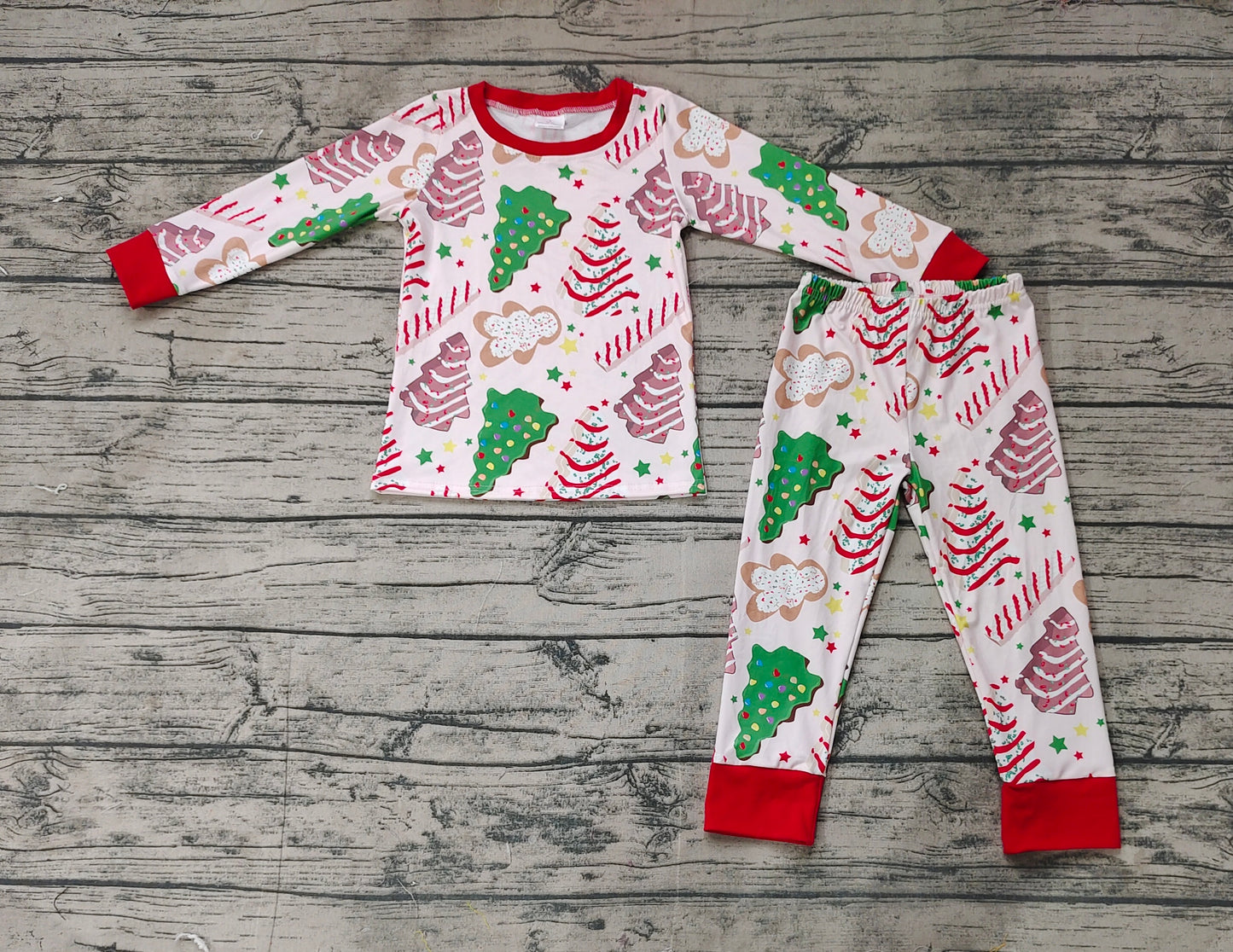 Baby Boys Christmas Tree Cake Shirt Pants Bamboo Pajamas Clothes Sets