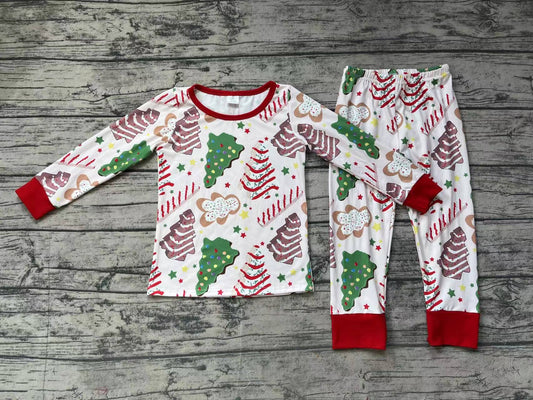 Baby Boys Christmas Tree Cake Shirt Pants Bamboo Pajamas Clothes Sets