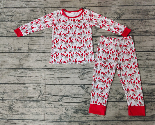 Baby Boys Red Shelf Christmas Bamboo Pajamas Clothes Sets