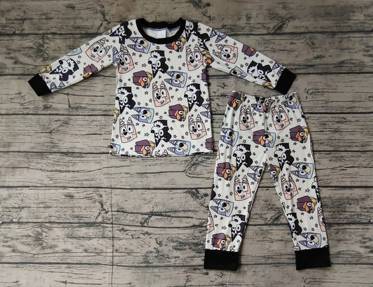 Baby Boys Halloween Dogs Bamboo Pajamas Clothes Sets