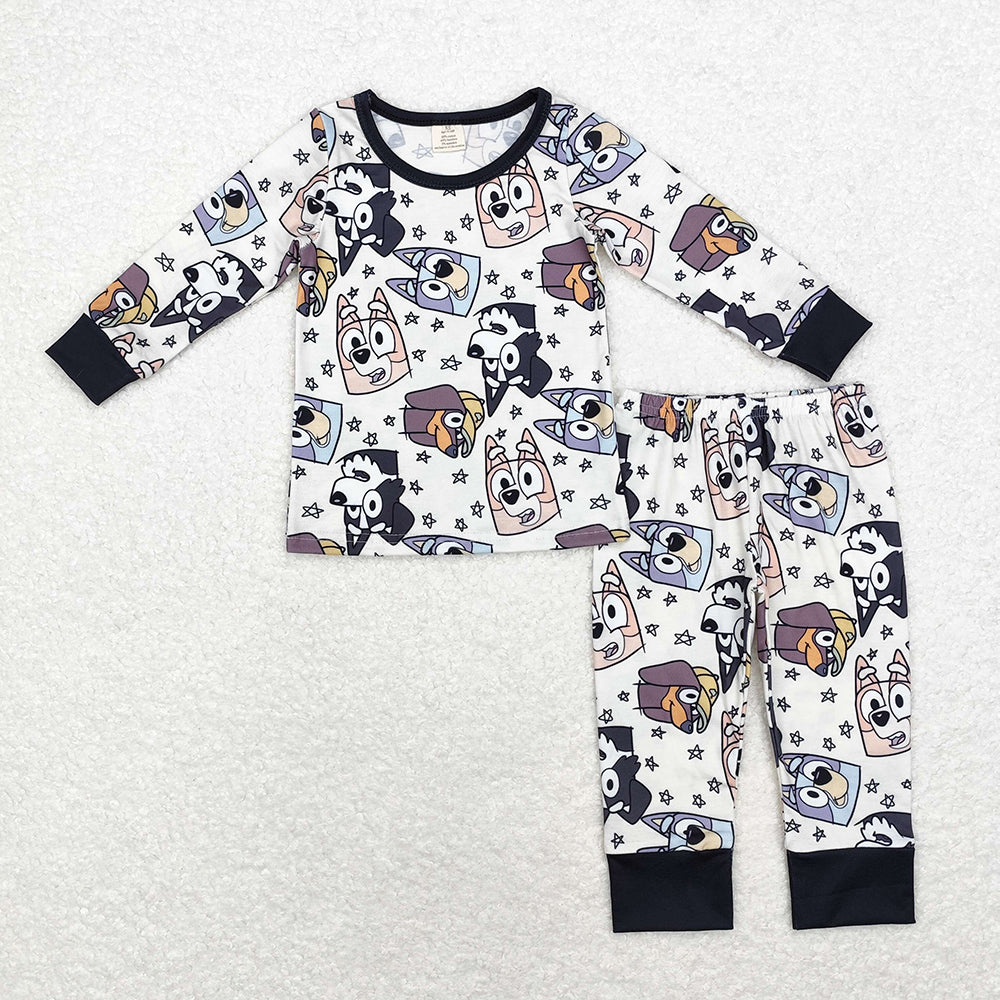 Baby Boys Halloween Dogs Bamboo Pajamas Clothes Sets