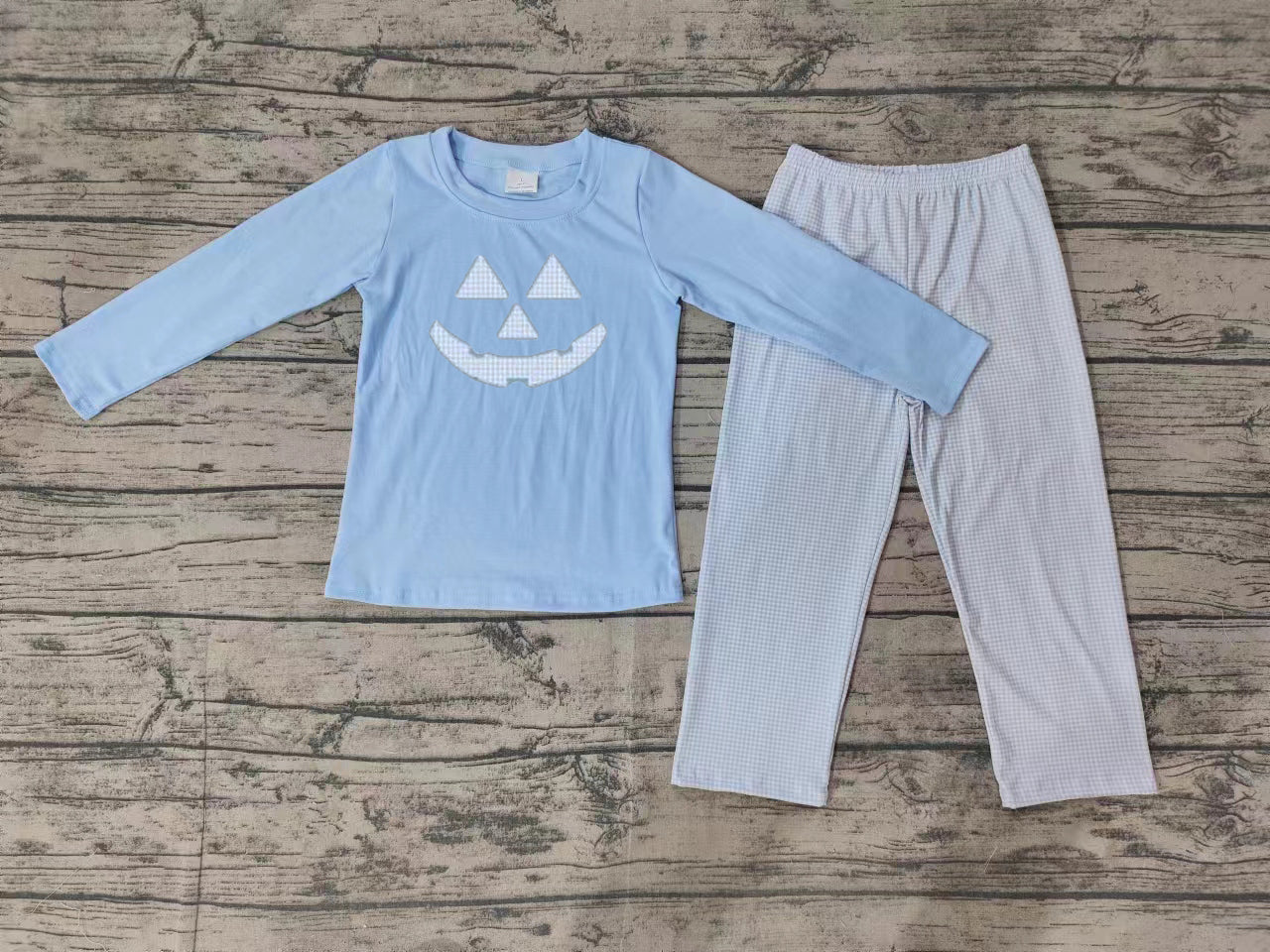 Baby Boys Halloween Blue Face Shirt Pants Clothes Sets Preorder