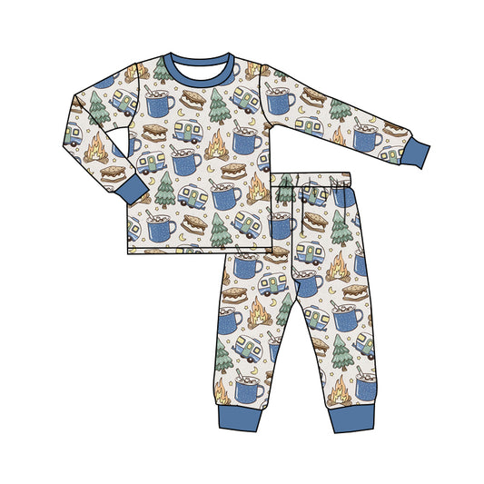 Baby Boys Camp Tree Top Pants Pajamas Clothes Sets Preorder