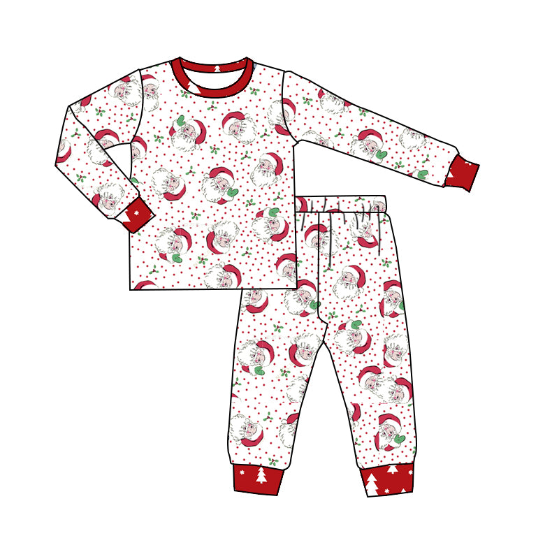 Baby Boys Christmas Santas Dots Shirts Pants Pajamas Clothes Sets Preorder