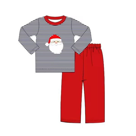 Baby Boys Stripes Santa Top Red Pants Clothes Sets Preorder