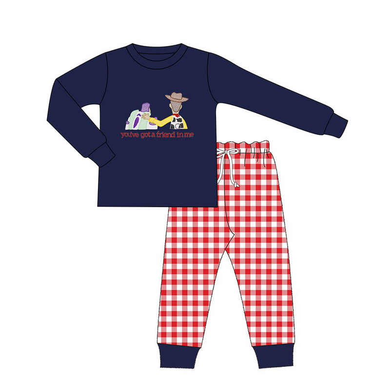 Baby Boys Toy Navy Top Pants Pajamas Clothes Sets Preorder