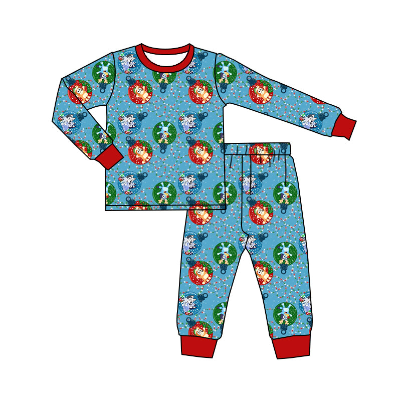 Baby Boys Christmas Dogs Top Pants Pajamas Clothes Sets Preorder