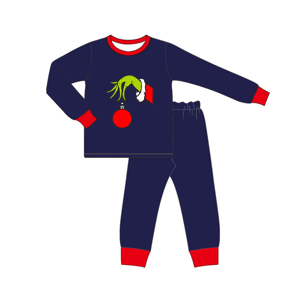 Baby Boys Christmas Hand Shirt Pants Pajamas Clothes Sets Preorder