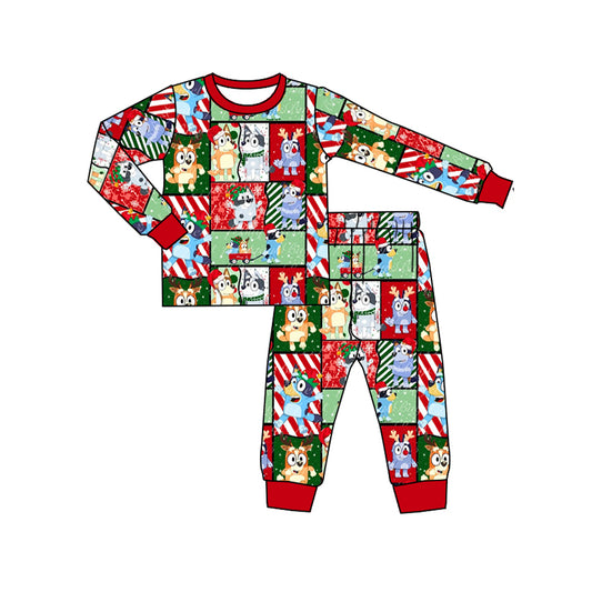 Baby Boys Christmas Dogs Red Shirt Pants Clothes Sets Preorder