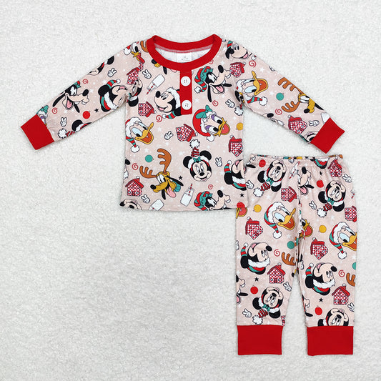 Baby Boys Christmas Cartoon Deer Top Pants Pajamas Clothes Sets