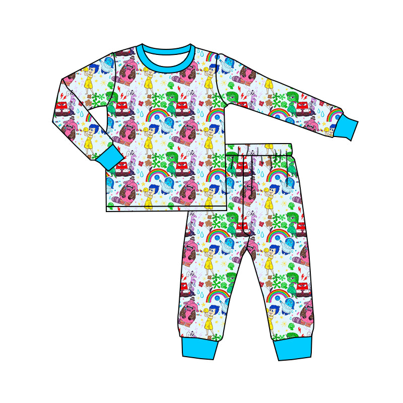 Baby Boys Outside Cartoon Shirt Pants Pajamas Clothes Sets Preorder