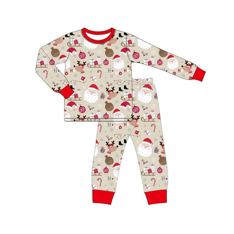 Baby Boys Christmas Santa Deer Shirt Pants Pajamas Clothes Sets Preorder