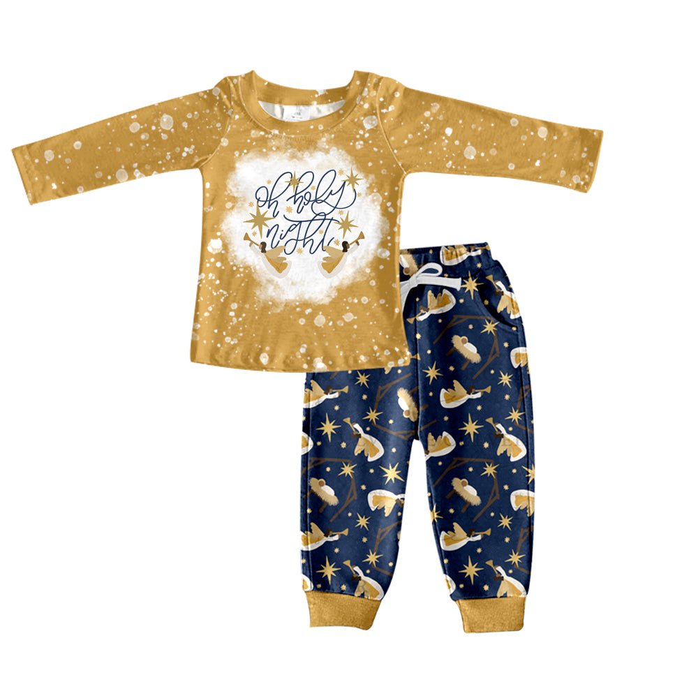 Baby Boys Nativity Holy Night Tee Shirt Pants Clothes Sets Preorder