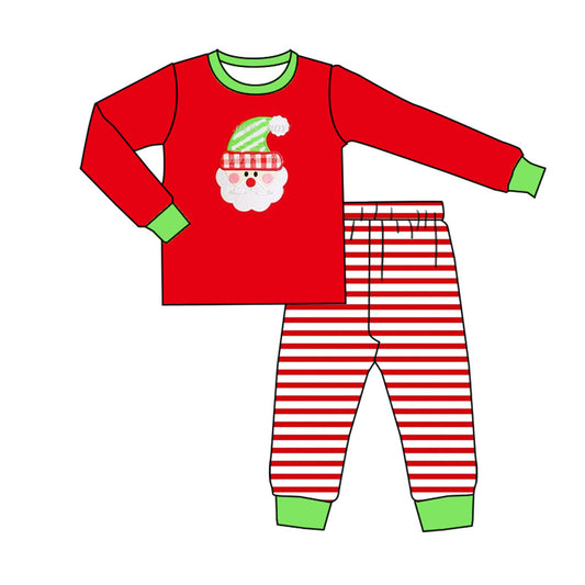 Baby Boys Christmas Santa Top Stripes Pants Pajamas Outfits Clothes Sets Preorder