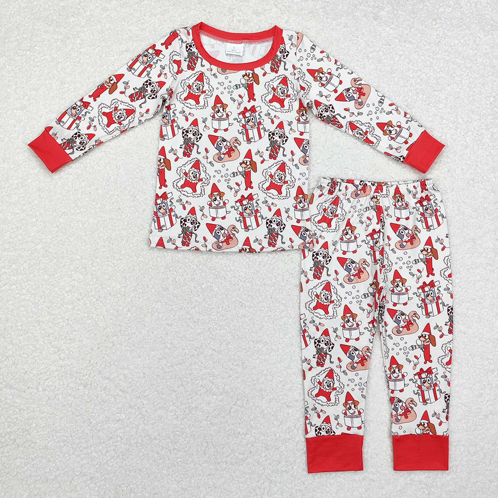 Baby Girls Dogs Christmas Top Pants Pajamas Clothes Sets