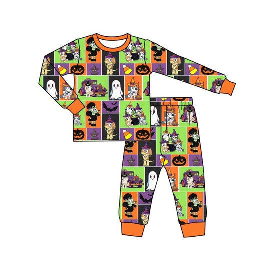 Baby Boys Halloween Dogs Top Pants Pajamas Clothes Sets Preorder