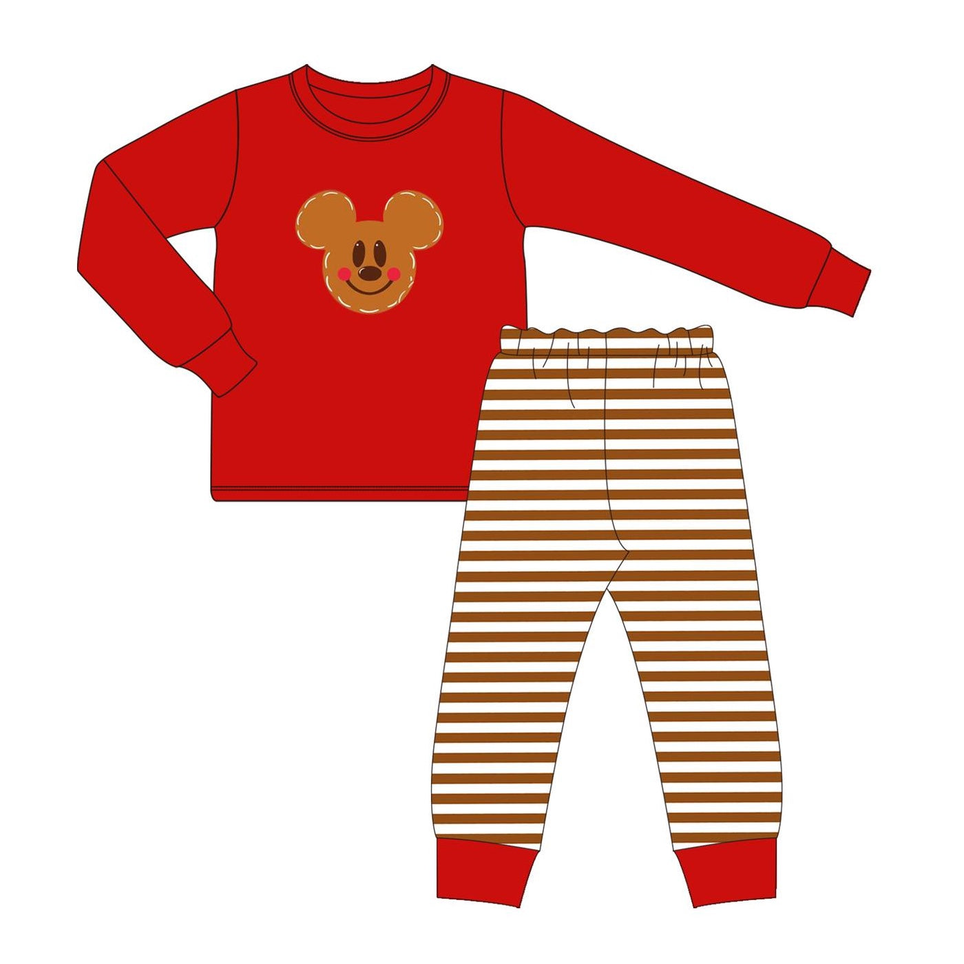 Baby Boys Red Cartoon Tee Top Pants Pajamas Clothes Sets Preorder