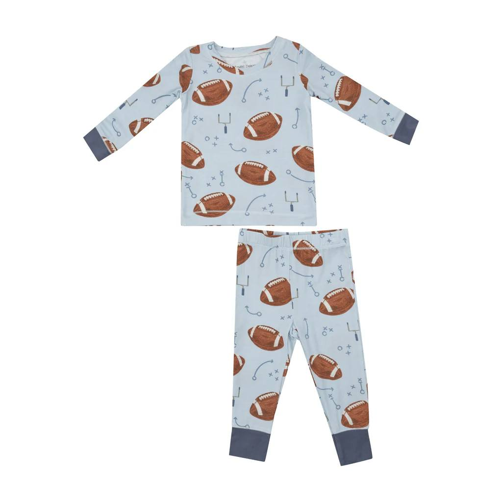 Baby Boys Blue Football Top Pants Pajamas Clothes Sets Preorder