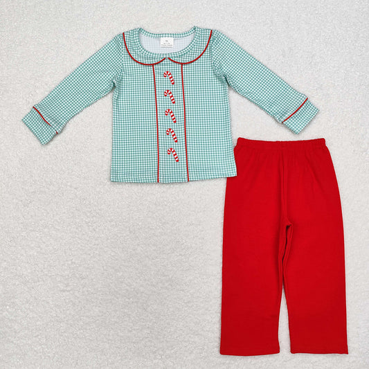 Baby Boys Christmas Candy Cane Shirt Pants Clothes Sets