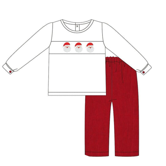 Baby Boys Christmas Red Santa Top Pants Clothes Sets Preorder