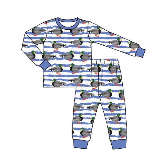 Baby Boys Stripes Ducks Top Pants Pajamas Clothes Sets Preorder