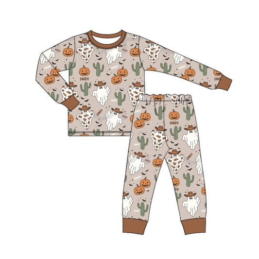 Baby Boys Halloween Western Tree Top Pants Pajamas Clothes Sets Preorder