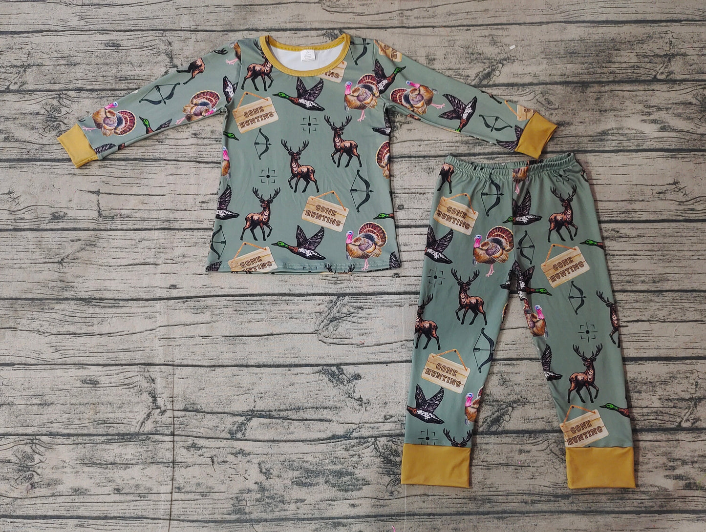 Baby Boys Hunting Ducks Top Pants Pajamas Clothes Sets