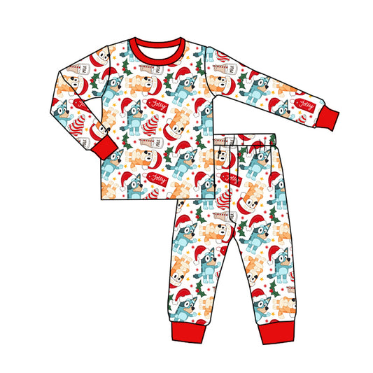 Baby Boys Dogs Christmas Tree Cake Top Pants Pajamas Clothes Sets Preorder