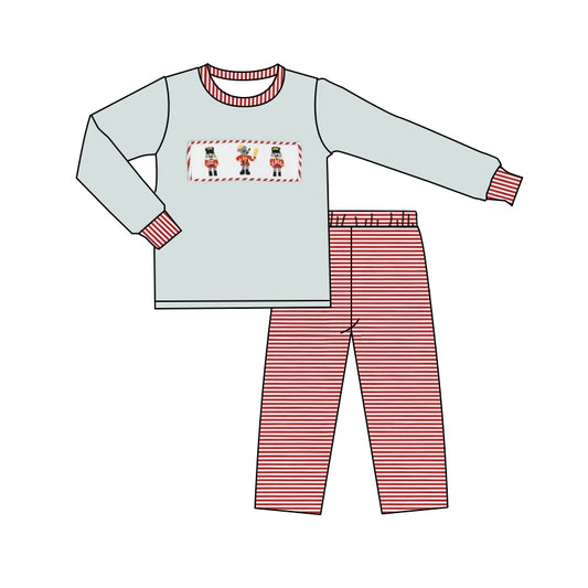 Baby Boys Christmas Soldier Top Pants Pajamas Clothes Sets Preorder