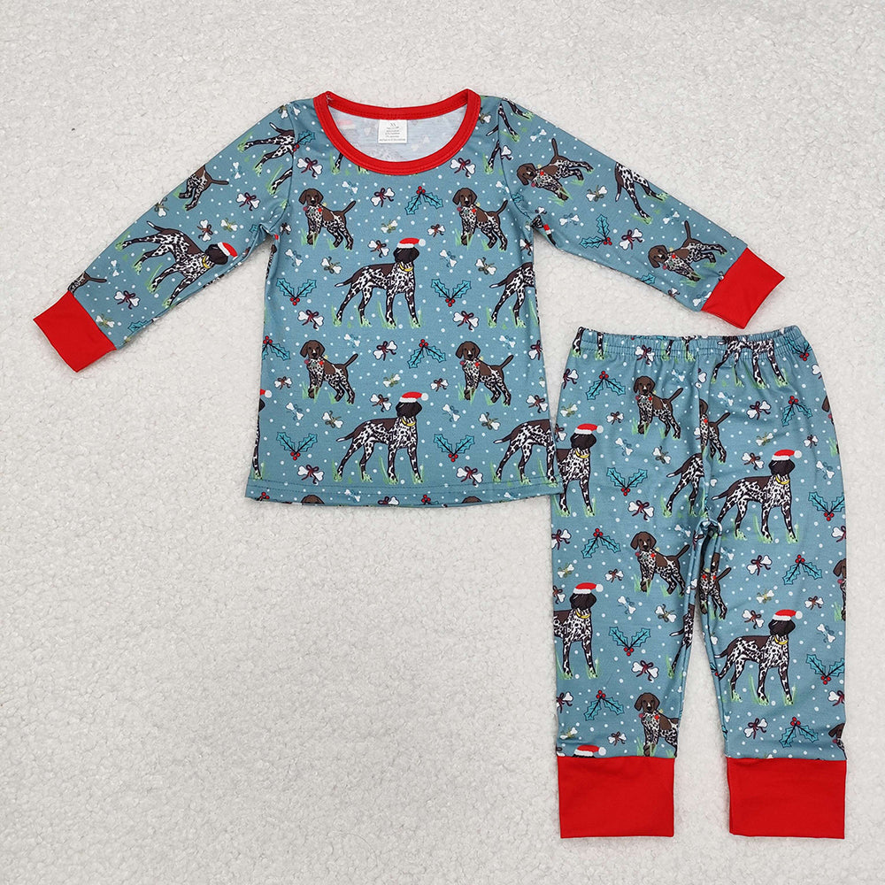 Baby Boys Christmas Dog Bamboo Pajamas Clothes Sets