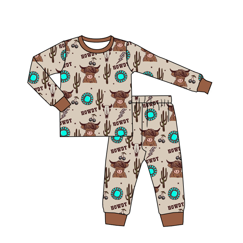 Baby Boys Western Howdy Top Pants Pajamas Outfits Clothes Sets Preorder