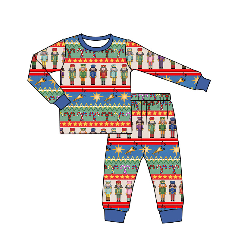 Baby Boys Christmas Soldier Long Sleeve Top Pants Pajamas Clothes Sets Preorder