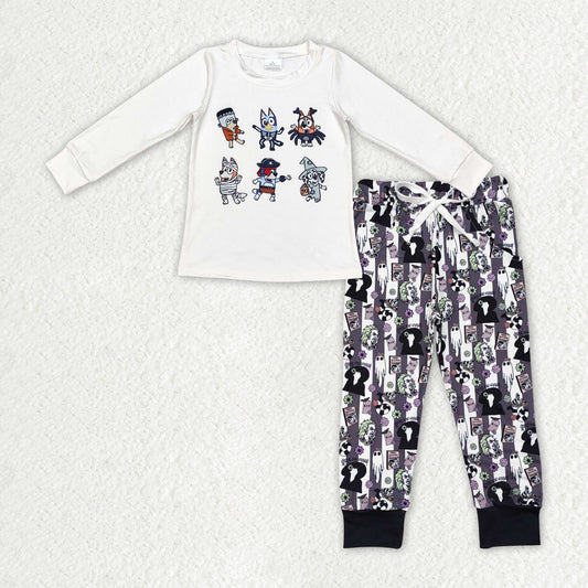 Baby Boys Halloween Dogs Shirt Bottom Pants Outfits Sets