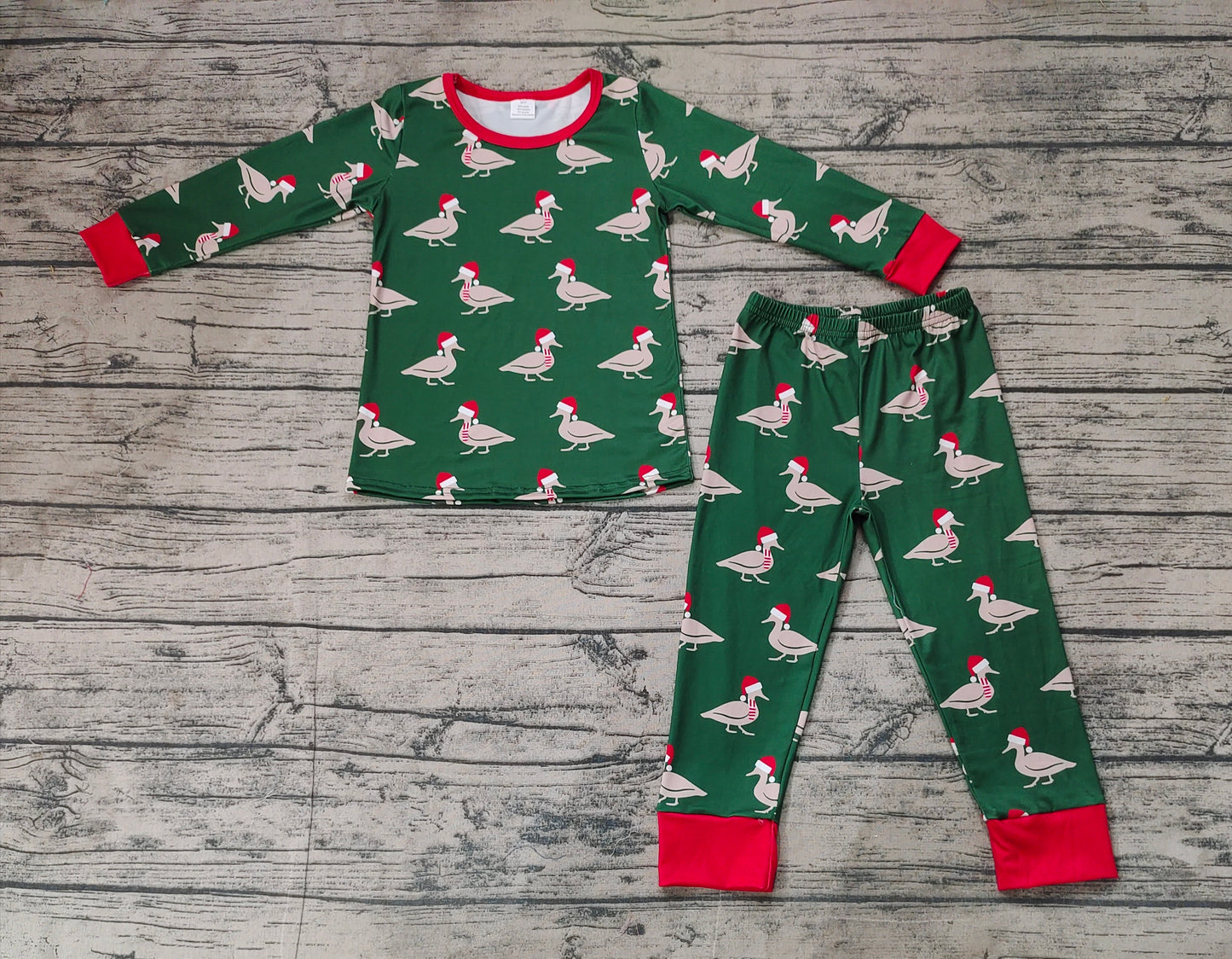 Baby Boys Christmas Ducks Shirt Pants Pajamas Clothes Sets Preorder