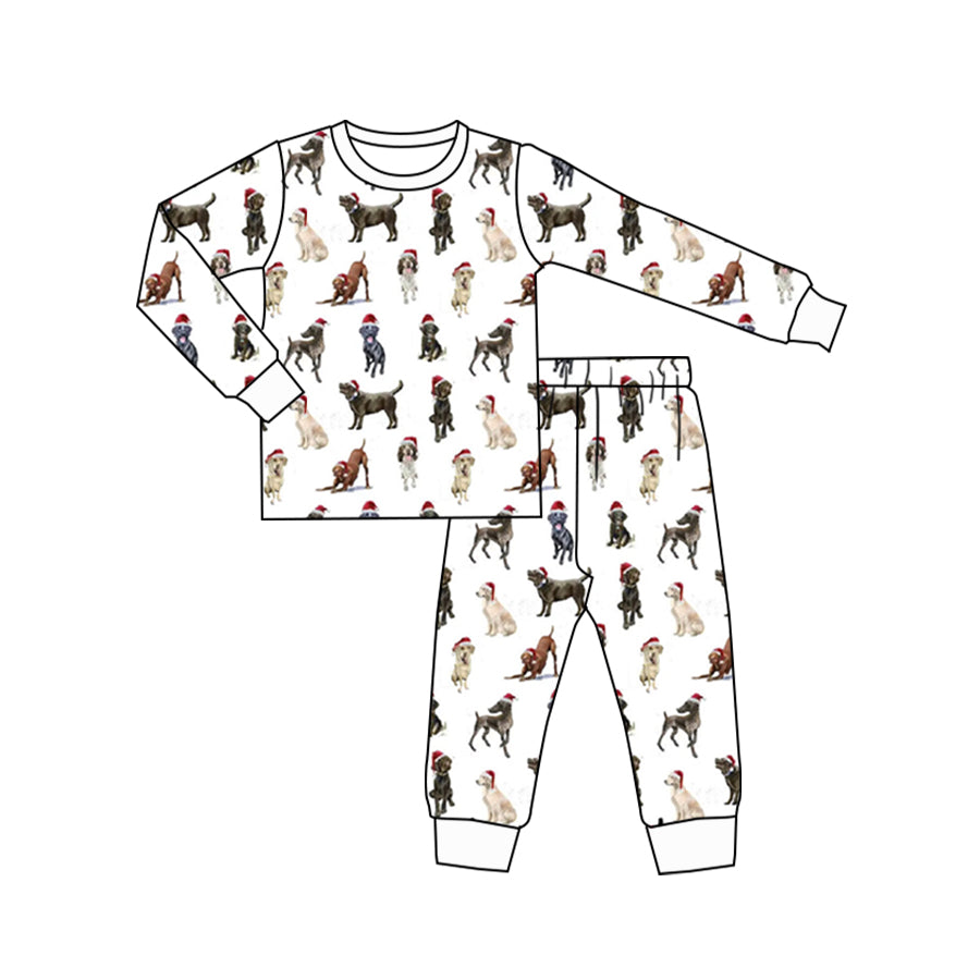 Baby Boys Christmas Dogs Top Pants Pajamas Clothes Sets Preorder