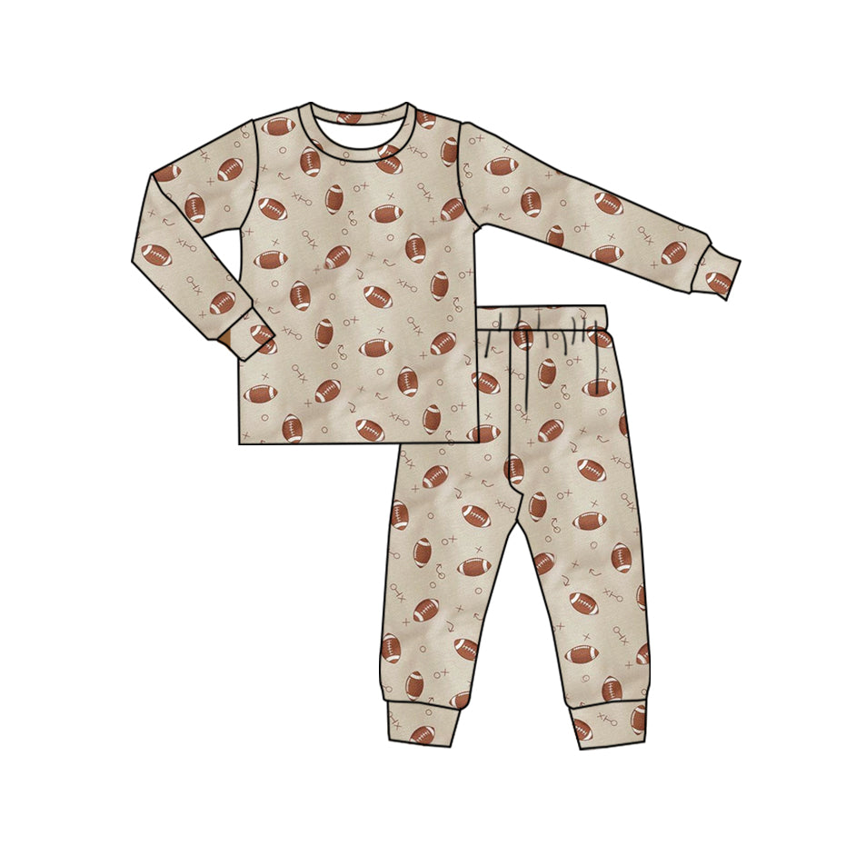 Baby Kids Boys Football Fall Shirt Pants Pajamas Clothes Sets Preorder