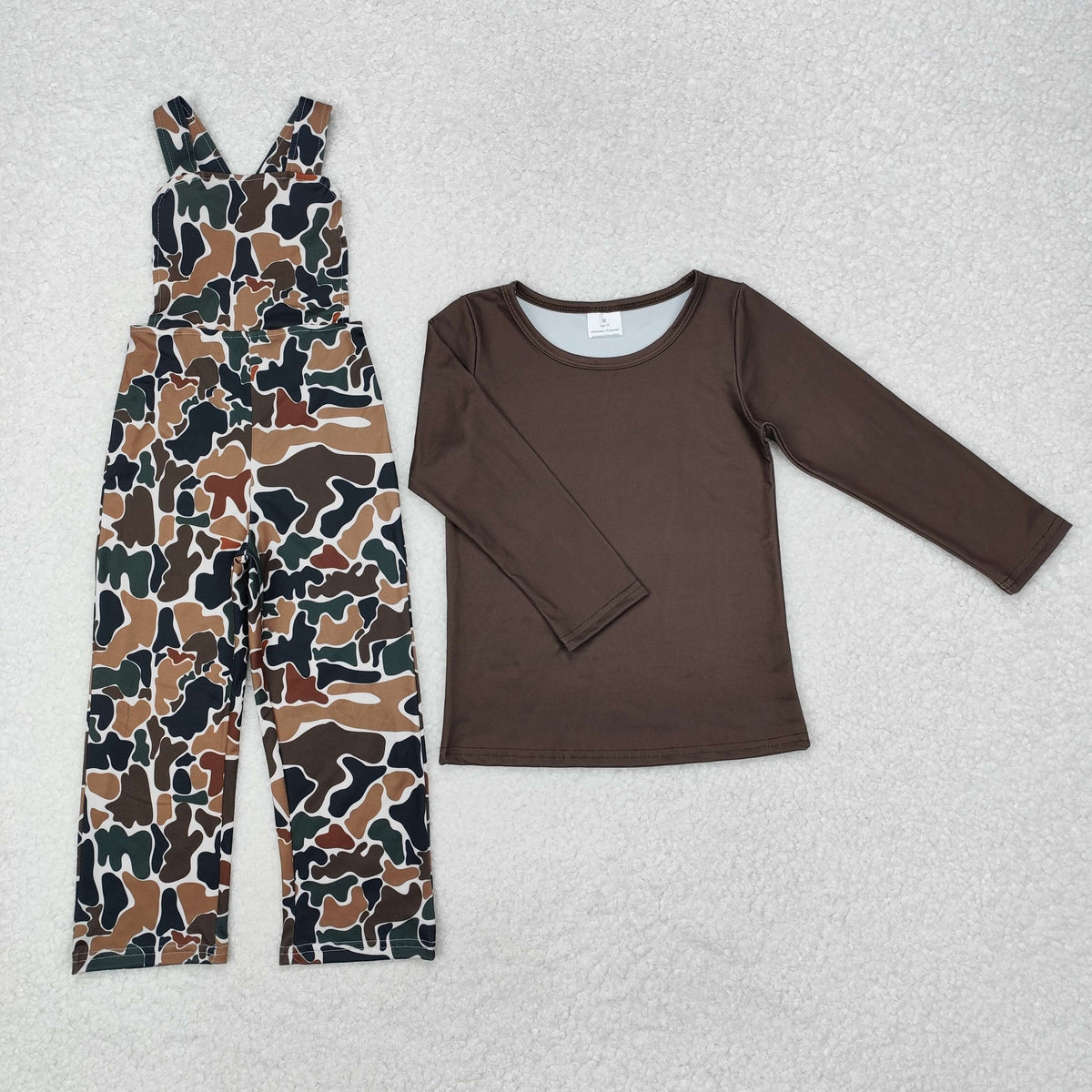 Sibling Baby Boys Girls Southern Camo Straps Pant Jumpsuits