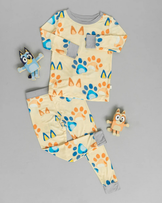 Baby Boys Dog Paw Top Pants Pajamas Clothes Sets Preorder