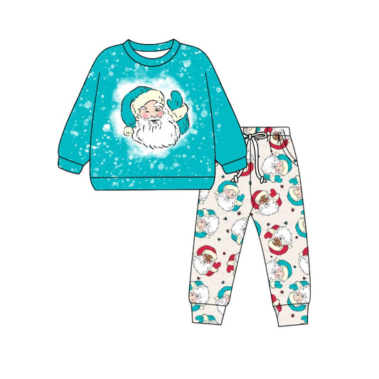 Baby Boys Christmas Santa Shirt Pocket Pants Clothes Sets Preorder