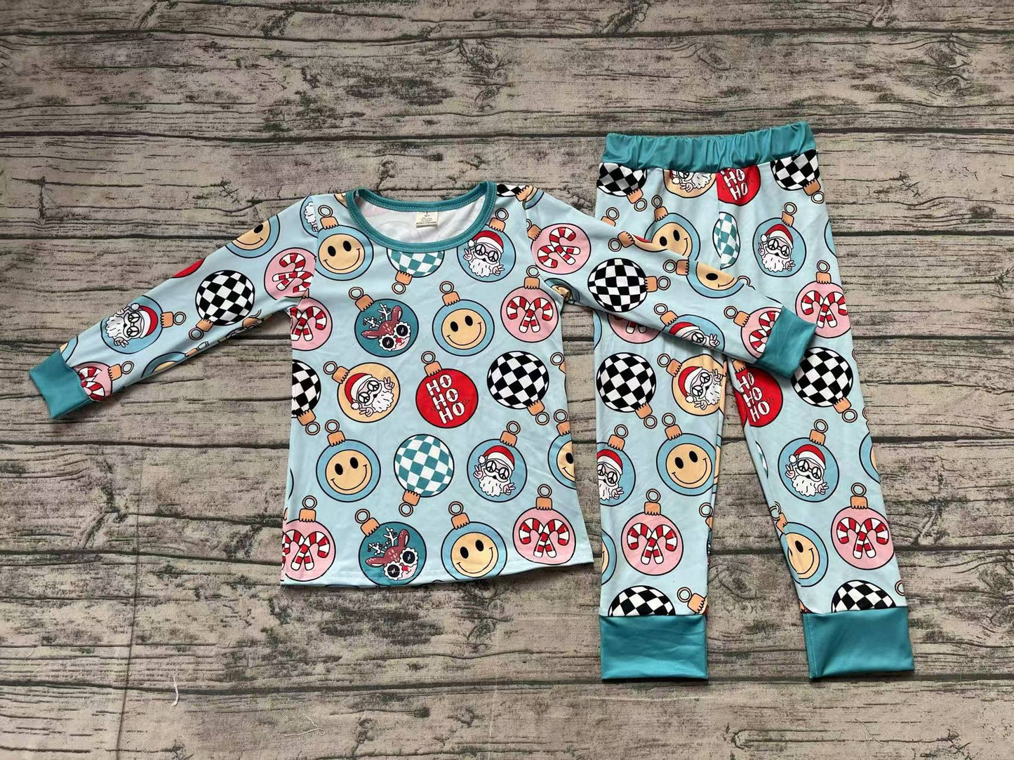 Baby Boys Christmas Smile Disco Shirt Pants Pajamas Clothes Sets Preorder